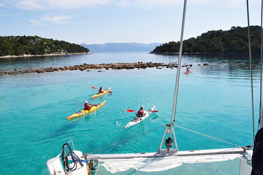 Aktivferien  in Dubrovnik mit Segeln Kajak SUP und Wandern mit 3 Uebernachtungen auf dem Katamaran